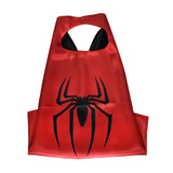 Party Superheros Cape and Mask for Kids, Reversible Satin Capes Dress up Costumes, 4 Sets