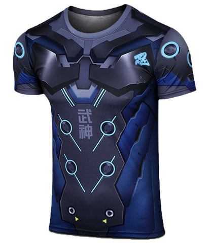 Men's OverWatch Genji T-shirt Carbon Black