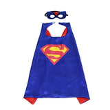 Party Superheros Cape and Mask for Kids, Reversible Satin Capes Dress up Costumes, 5 Sets