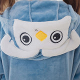 Unisex Flannel Owl Animal Sleepsuit