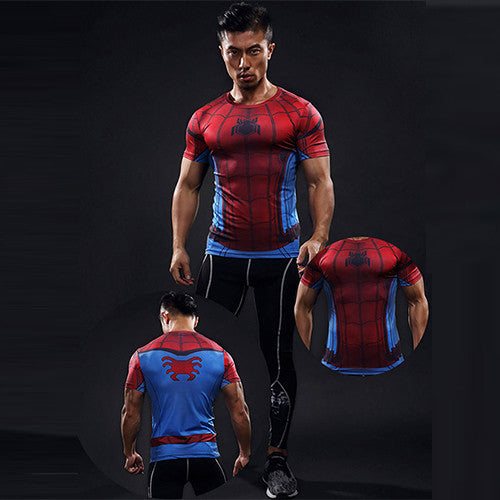 Men's Red Spider-Man Compression T-shirt