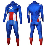 Captain America Superman Cycling Long Sleeve Jersey+Pants Man of Steel Bicycle Set Suit Sz S-3XL