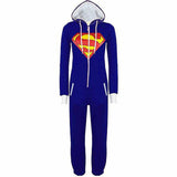 Unisex-adult Superman Batman Onesie Pajamas