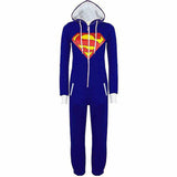 Unisex-adult Superman Batman Onesie Pajamas