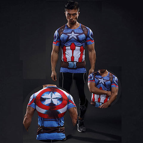 Men's Captain America Compression T-shirt