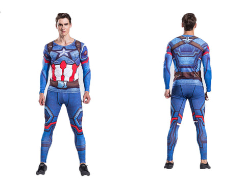 Men's Captain America Compression Set