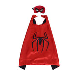 Party Superheros Cape and Mask for Kids, Reversible Satin Capes Dress up Costumes, 5 Sets