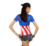 Women Captain America Compression T-shirt