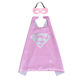 Party Superheros Cape and Mask, Double-Sides Satin Capes Dress up Costumes for Kids, 4 Sets