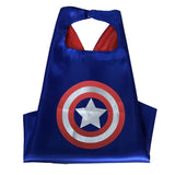 Party Superheros Cape and Mask for Kids, Double-Sides Satin Capes Dress up Costumes, 5 Sets