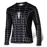 Men's Black Spider-Man Long Shirt